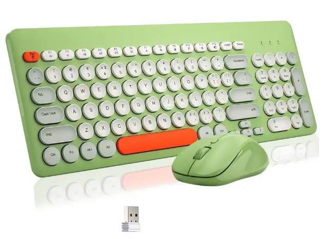 Superbcco MK610 Typewriter Style Wireless Keyboard and Mouse