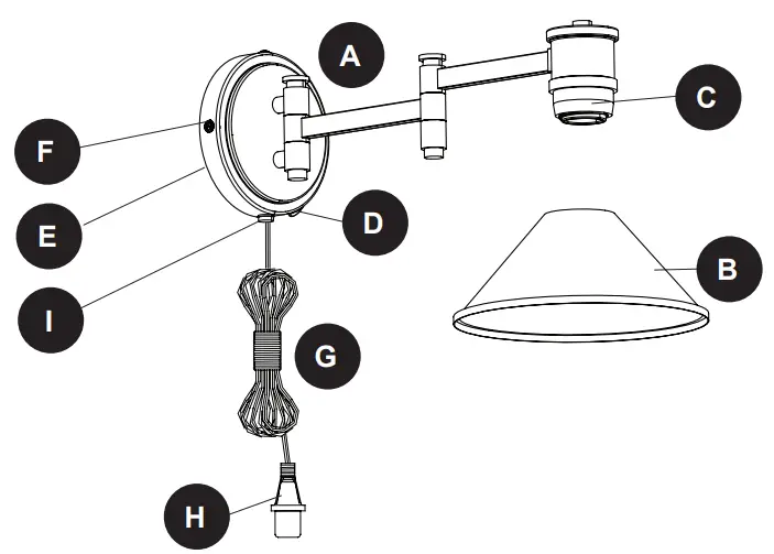 allen roth 42622 Contemporary LED Wall Sconce - Fig 1