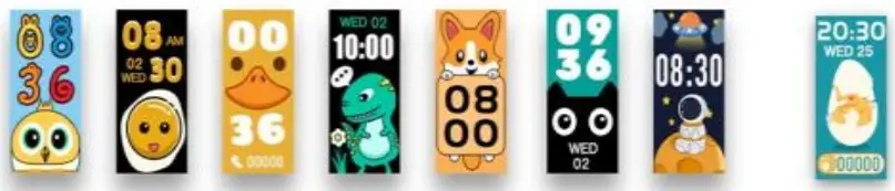 denver BFK-312C Fitness Band for Kids - clock face