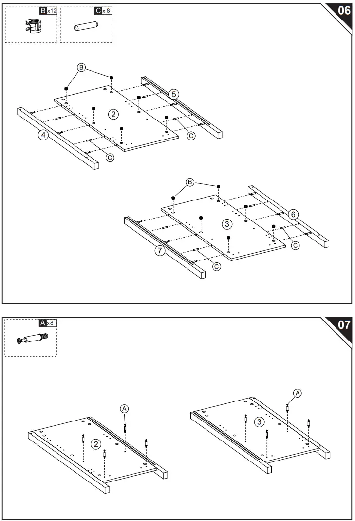 HOMCOM 835-547WT Distressed White and Natural Wood Effect Composite Sideboard - fig 4