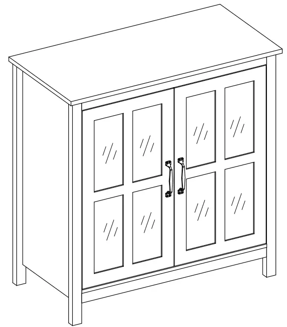 HOMCOM 835-547WT Distressed White and Natural Wood Effect Composite Sideboard