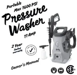 Radley 5044-028 Portable Max 1600 PSI Electric Pressure Washer