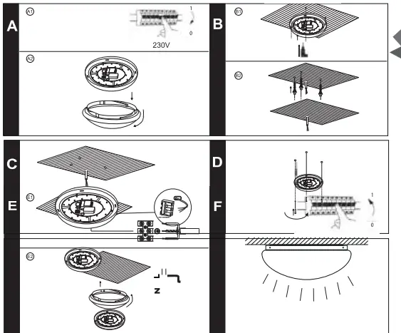 LED s Light 810510 SHADA LED Wall and Ceiling Light - 2
