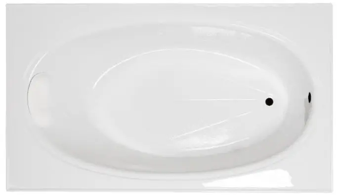 Laurel Mountain 4272ET064 EVERSON 2 72 x 42 Inch Drop-In Acrylic Soaking Tub
