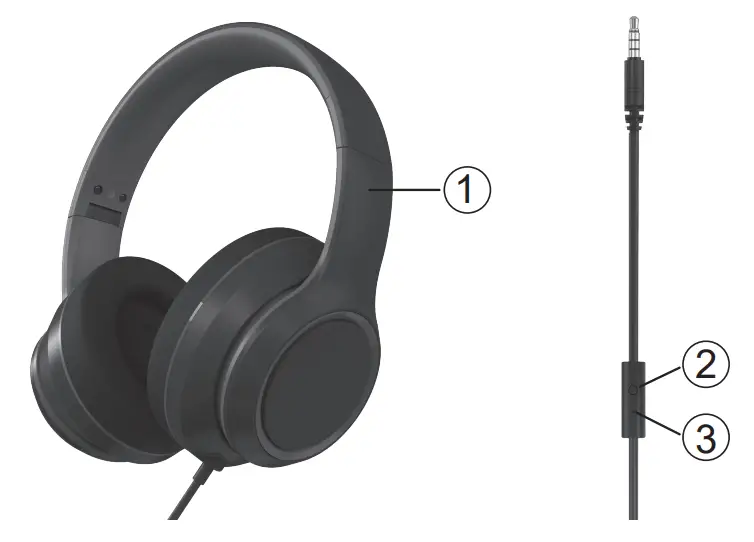 anko M502-1 Headphone Oval Navy -