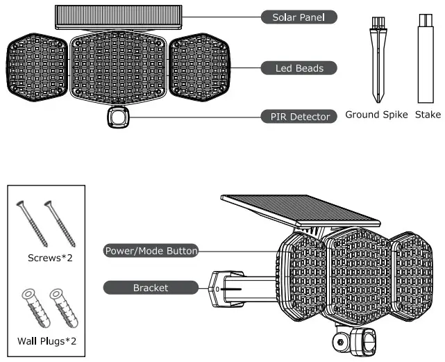HAARAY B0BR96M7XZ LED Solar Motion Light - Figure 1