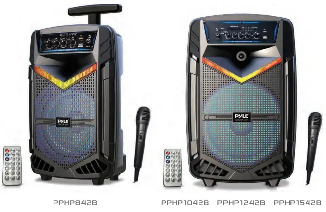 PYLE PPHP842B Wireless BT Portable PA Speaker-