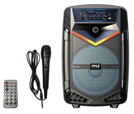 PYLE PPHP842B Wireless BT Portable PA Speaker-Wireless BT Streaming