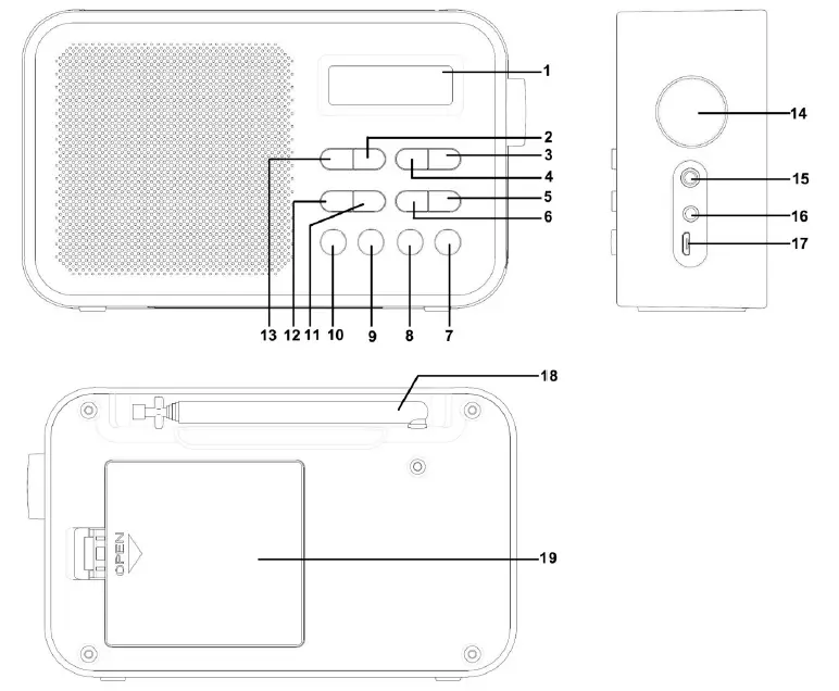 AZATOM Desire X2 DAB+ FM Radio with Bluetooth 1