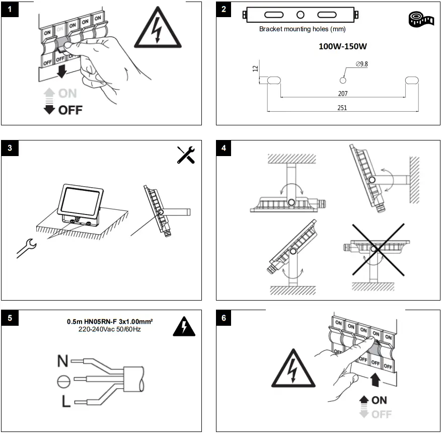 Bailey 08714681324646 LED Floodlight - Figure 1