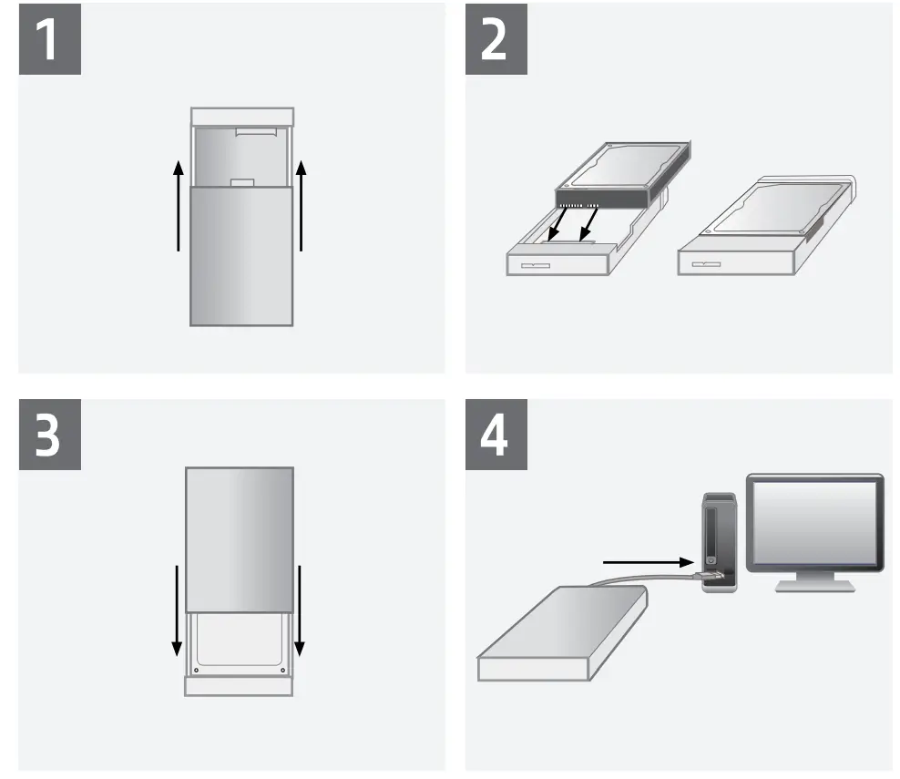 ACT AC1215 USB 3.2 Hard Drive Enclosure 2.5 Inch SATA