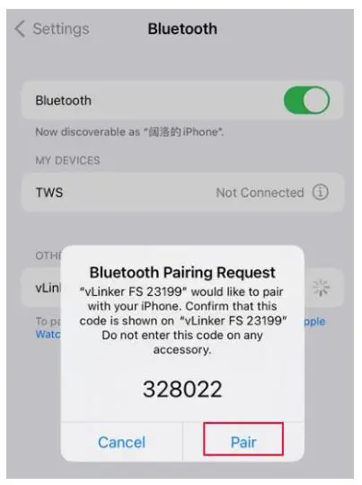 Vgate vLinker FS Bluetooth OBD2 Car Diagnostic Scan Tool - Discover“vLinker FS 23199”, and click on it. (23199 is the product serial number