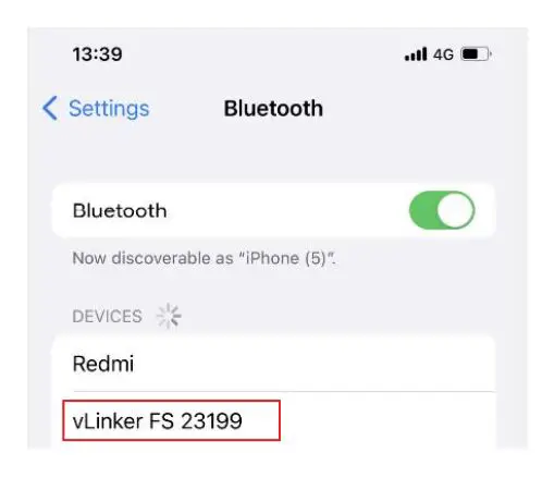 Vgate vLinker FS Bluetooth OBD2 Car Diagnostic Scan Tool - Enable your phone Bluetooth