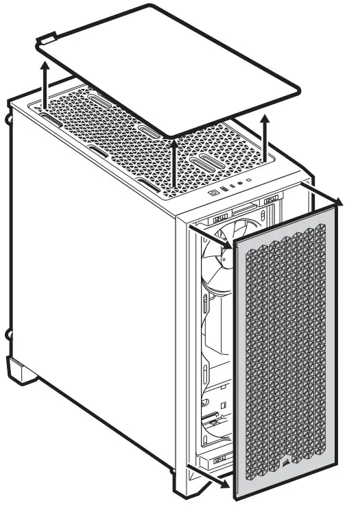 CORSAIR 4000 Series Wooden Panels Wooden Front and Top Panels - 4000D PANELS