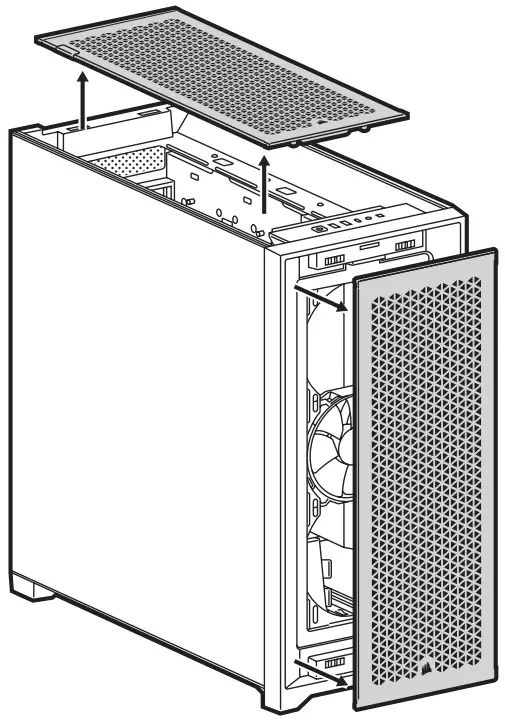 CORSAIR 4000 Series Wooden Panels Wooden Front and Top Panels - 5000D PANELS