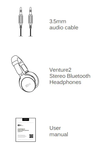 MEE audio Connect T1H1 Bluetooth Wireless Headphone - PACKAGE CONTENTS 1