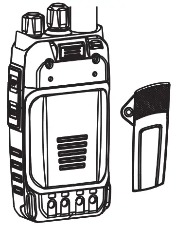 MIDLAND BIZTALK Two-way Radio BR200 - INSTALLING THE BELT CLIP