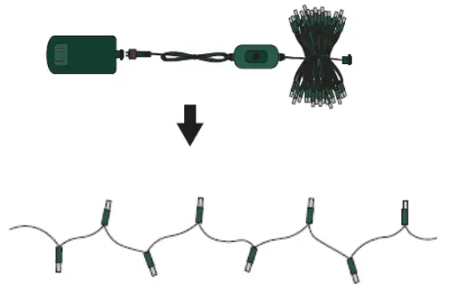 Mr Christmas 68313 RGB Christmas Light Strand - figure 4