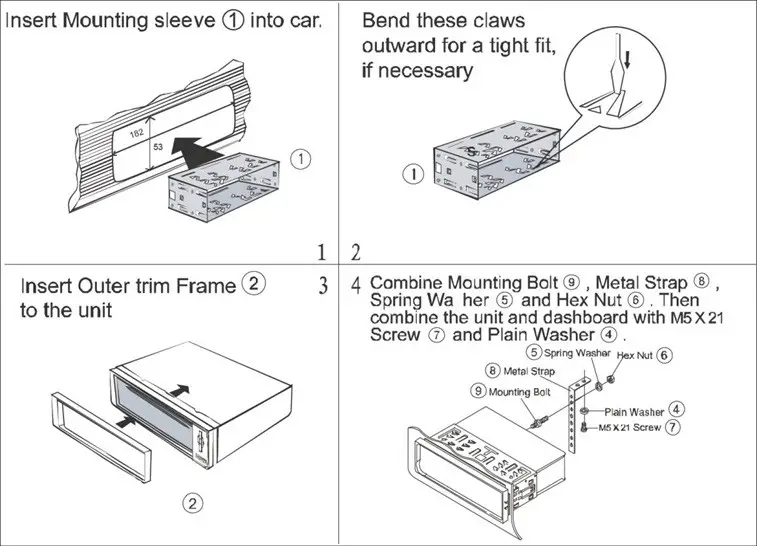 AX1804BT 12- 24V Bluetooth --DIN Front-Mount