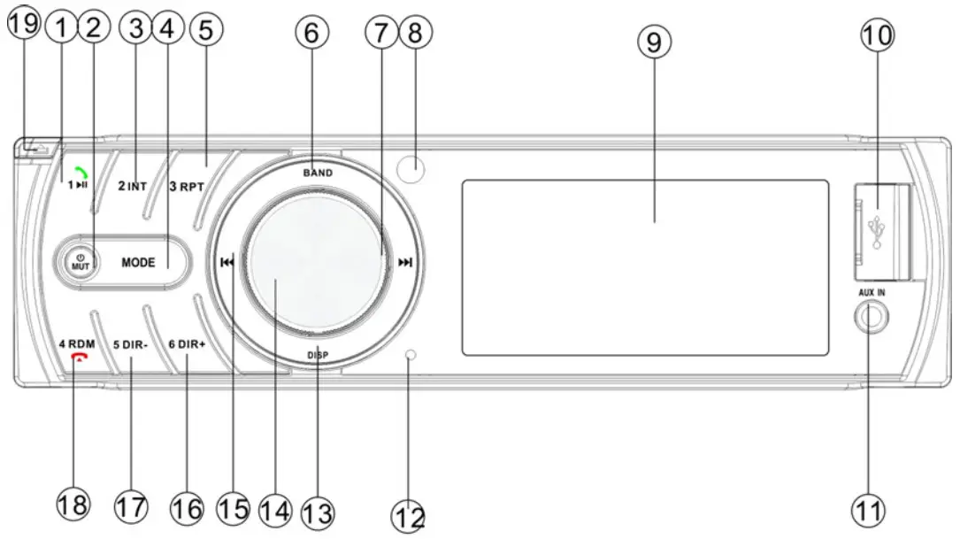 AX1804BT 12- 24V Bluetooth --- Location of Controls