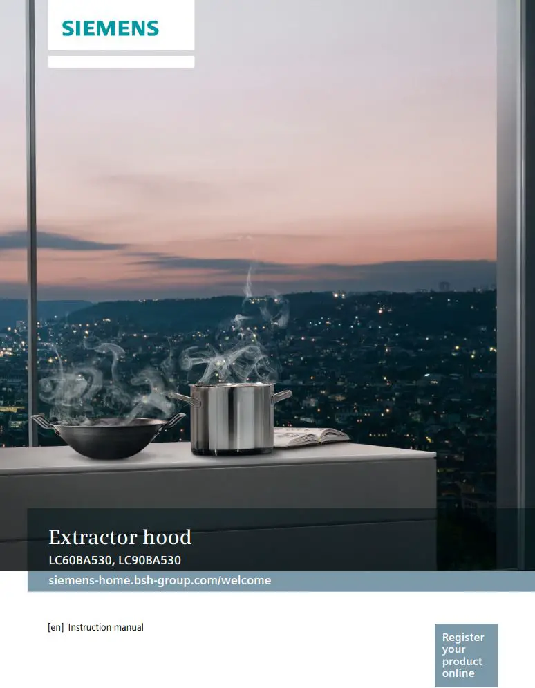 SIEMENS Extractor Hood Instruction Manual
