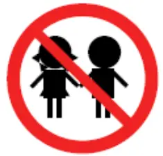away from children icon