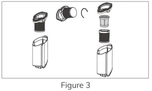 ILIFE M50 Handheld Vacuum Cleaner - Dust cup and flter system ceaning 3