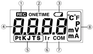 T D RTR505B Wireless Data Logger - How to Read the LCD Display