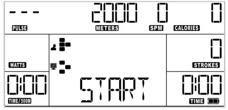 virtufit Ultimate Pro 2i Ergometer Rowing Machine- count down