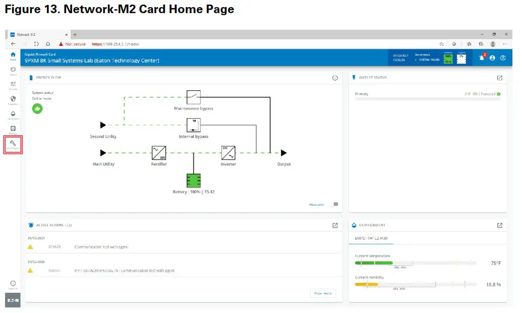 PredictPulse Setup for an Eaton Gigabit Network Network-M2- Figure 13
