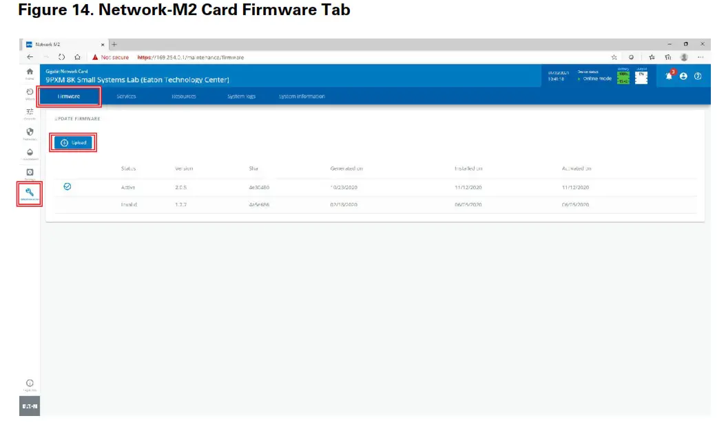 PredictPulse Setup for an Eaton Gigabit Network Network-M2- Figure 14