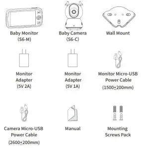 KAWA S6 HD Video Wireless Baby Monitor - figure 1