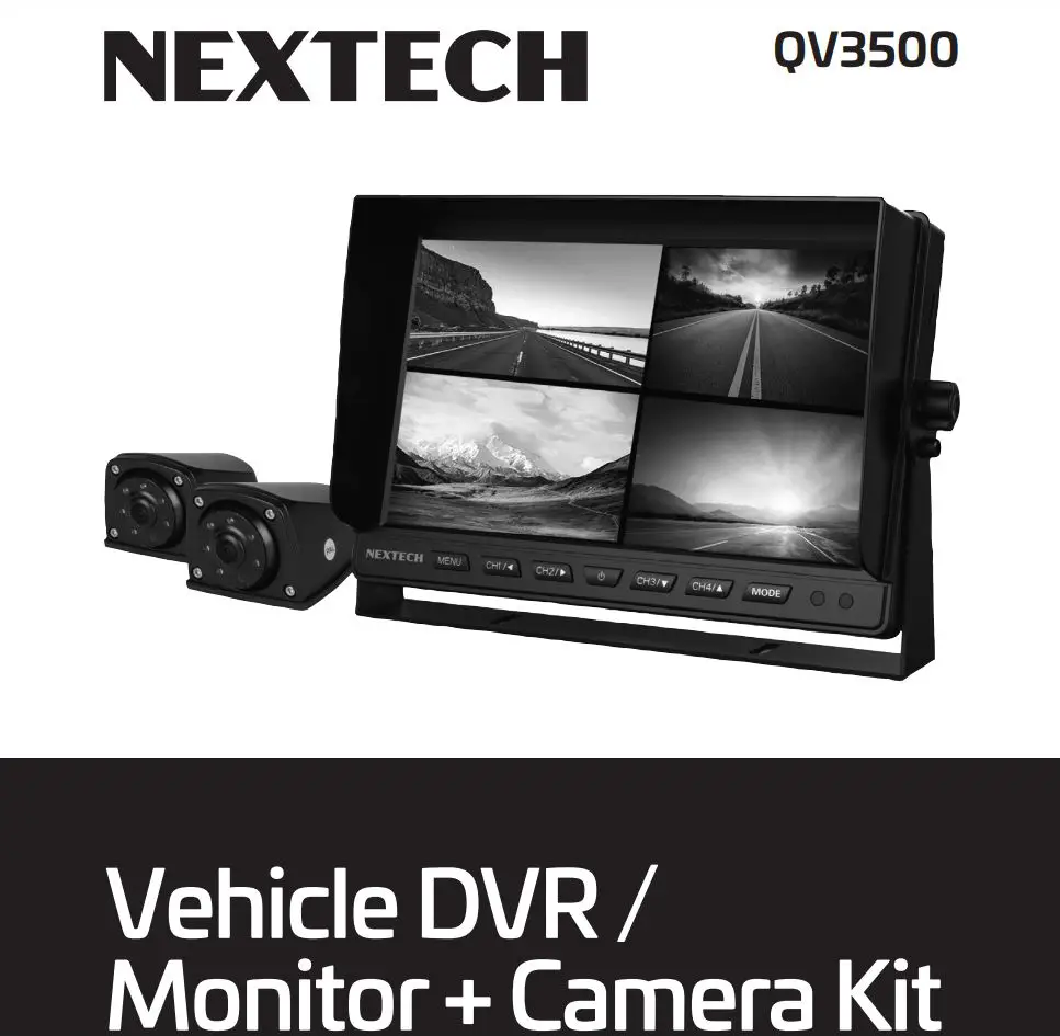 NEXTECH Vehicle DVR, Monitor, Camera Kit