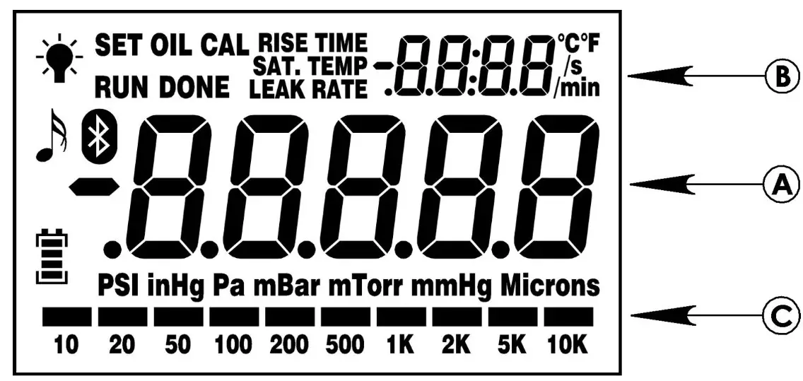 ACCUTOOLS A10702 BluVac Pro Wireless Digital Vacuum Gauge - LCD Display