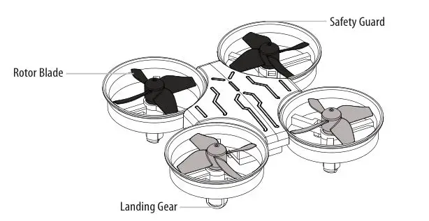 Costco Palm Sized High Performance Drone - PA-1008 DIAGRAM