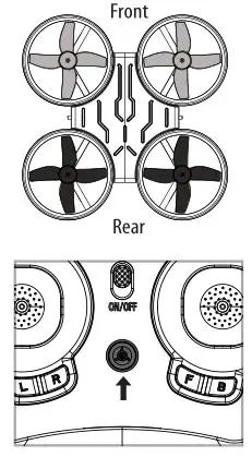 Costco Palm Sized High Performance Drone - RECOGNIZING THE FRONT AND REAR