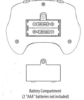 Costco Palm Sized High Performance Drone - REMOTE CONTROL BATTERY INSTALLATION