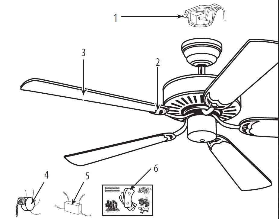 Westinghouse 7303800 52-Inch 5 Blade Ceiling Fan fig 22