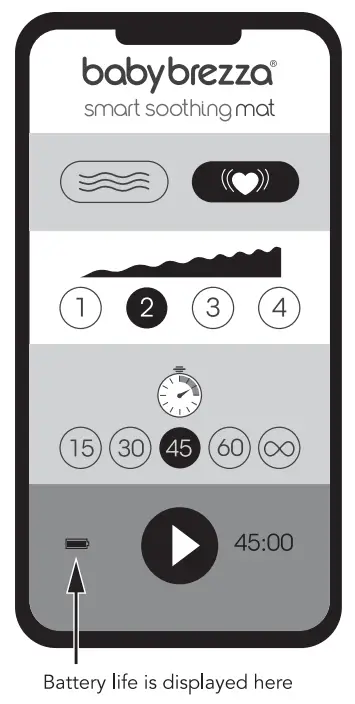 babybrezza Smart Soothing Mat - APP OPERATING