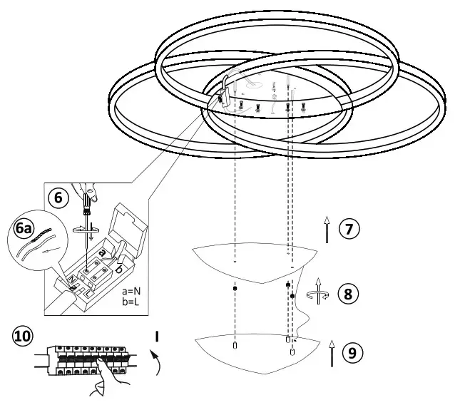 Paul Neuhaus 834293 LED Pendant Light- Electrical Connection