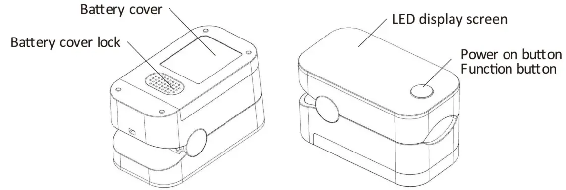 JUMPER JPG-500G Pulse Oximeter - Diagram