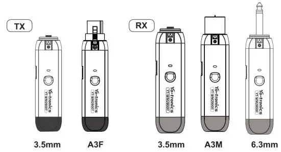 Yo Tronics Technology YT WM2000 2 4G Wireless Receiver Transmitter