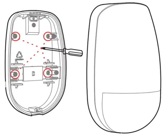 HIKVISION DS PDP15P EG2 WB WE Wireless PIR Detector - Screws