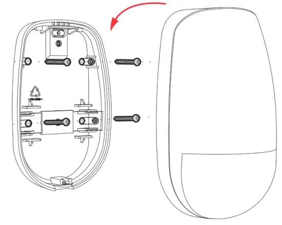 HIKVISION DS PDP15P EG2 WB WE Wireless PIR Detector - rear panel