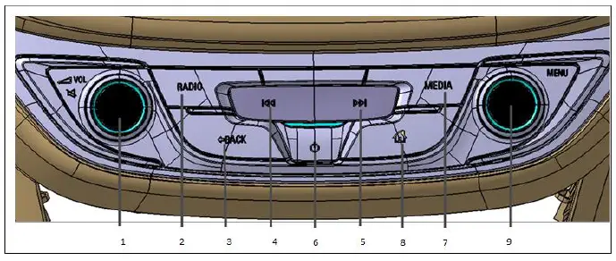 Visteon K218 Car Radio with BT Module 1