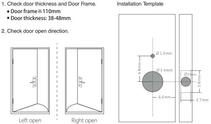 ARDWOLF Bluetooth Door Lock - Door Preparation