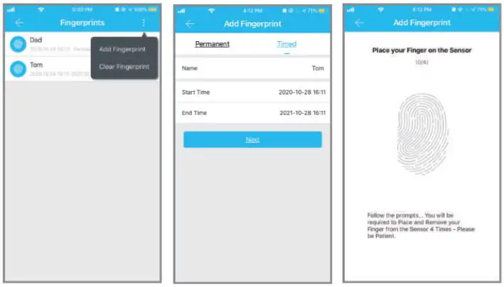ARDWOLF Bluetooth Door Lock - Fingerprints