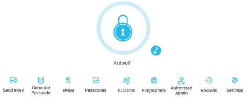 ARDWOLF Bluetooth Door Lock - Main Functions