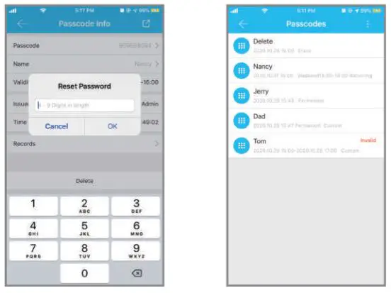 ARDWOLF Bluetooth Door Lock - Passcodes