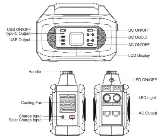 LIPOWER SOL500 Portable Power Station - Product overview